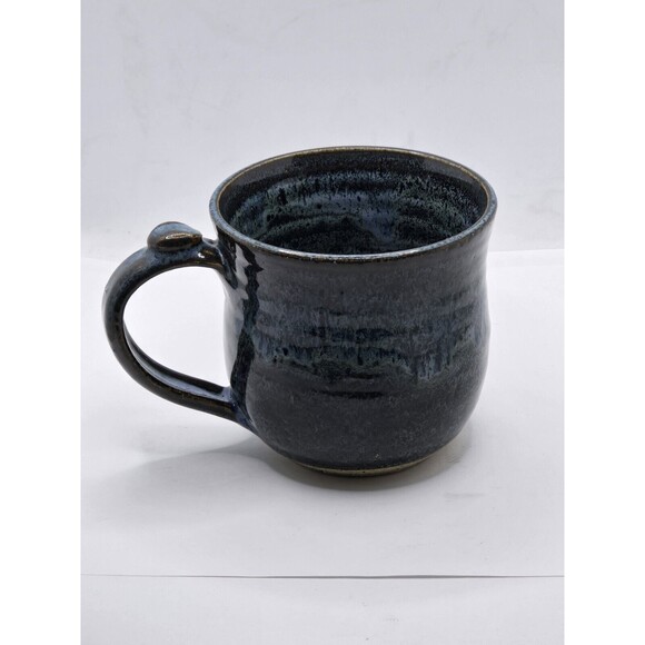 Cobalt Blue Mug Pottery Signed by Artist - Picture 1 of 13